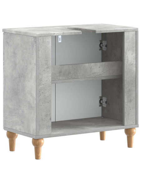 Armadio per Lavabo da Bagno ALKMAAR Grigio Cemento