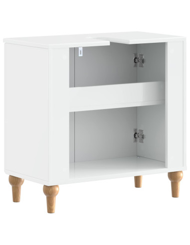 Armadio per Lavabo da Bagno ALKMAAR Bianco Lucido