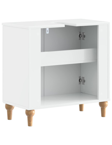Armadio per Lavabo da Bagno ALKMAAR Bianco Lucido