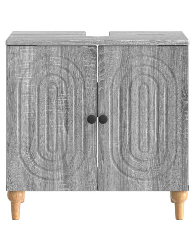 Armadio per Lavabo da Bagno ALKMAAR Sonoma grigio