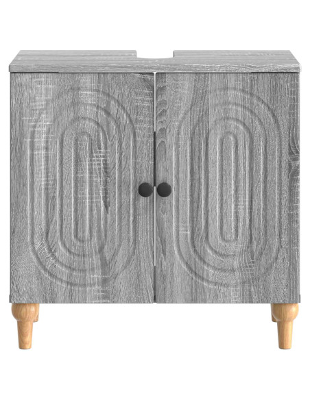 Armadio per Lavabo da Bagno ALKMAAR Sonoma grigio