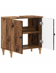 Armadio per Lavabo da Bagno ALKMAAR Legno antico 2