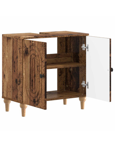 Armadio per Lavabo da Bagno ALKMAAR Legno antico