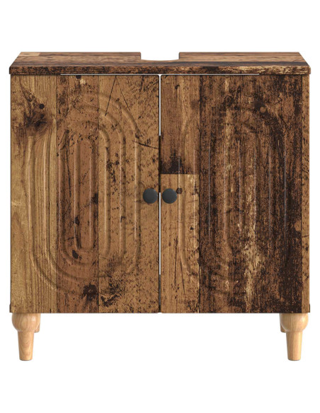 Armadio per Lavabo da Bagno ALKMAAR Legno antico