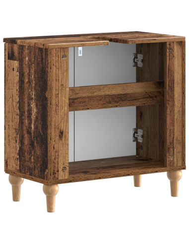 Armadio per Lavabo da Bagno ALKMAAR Legno antico