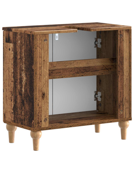 Armadio per Lavabo da Bagno ALKMAAR Legno antico