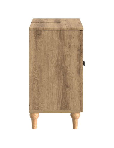 Armadio per Lavabo da Bagno ALKMAAR Rovere Artigianale