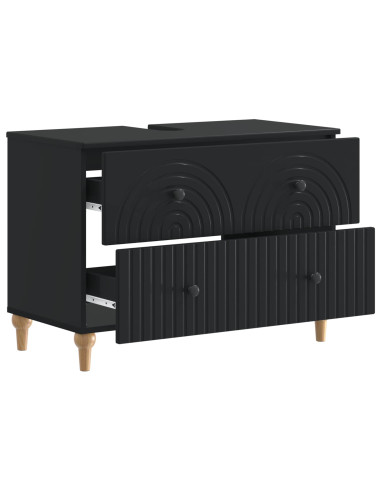 Armadio per Lavabo da Bagno ALKMAAR Nero 82 x 41 x 59 cm