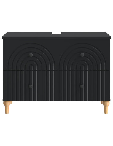 Armadio per Lavabo da Bagno ALKMAAR Nero 82 x 41 x 59 cm