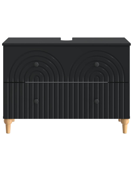 Armadio per Lavabo da Bagno ALKMAAR Nero 82 x 41 x 59 cm