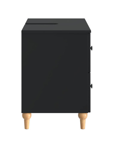 Armadio per Lavabo da Bagno ALKMAAR Nero 82 x 41 x 59 cm