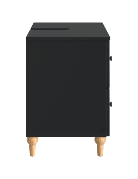 Armadio per Lavabo da Bagno ALKMAAR Nero 82 x 41 x 59 cm