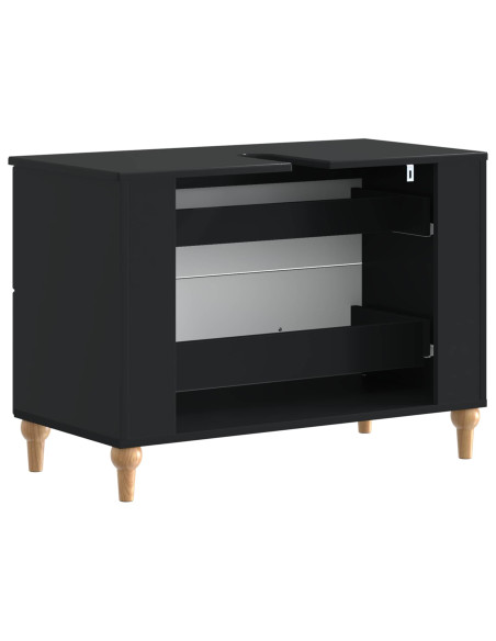 Armadio per Lavabo da Bagno ALKMAAR Nero 82 x 41 x 59 cm