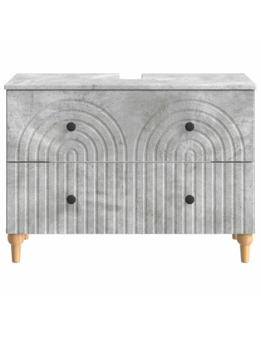 Armadio per Lavabo da Bagno ALKMAAR Grigio Cemento