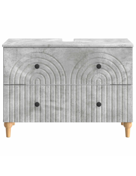 Armadio per Lavabo da Bagno ALKMAAR Grigio Cemento