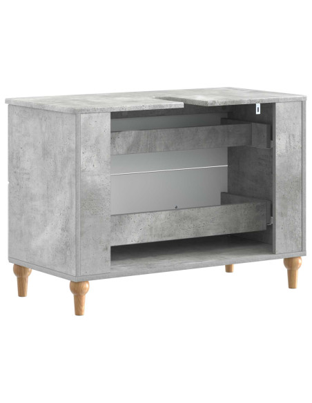 Armadio per Lavabo da Bagno ALKMAAR Grigio Cemento