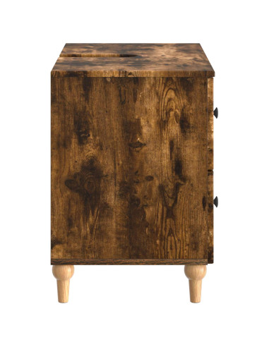 Armadio per Lavabo da Bagno ALKMAAR Rovere Fumo 82 x 41 x 59 cm