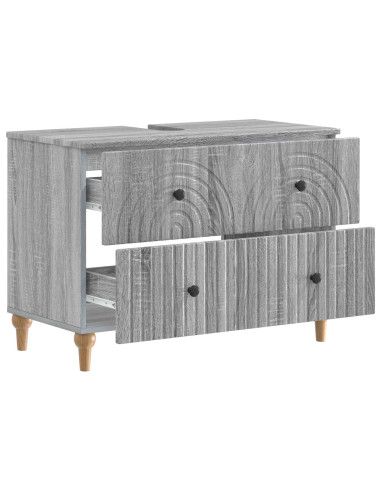 Armadio per Lavabo da Bagno ALKMAAR Sonoma grigio