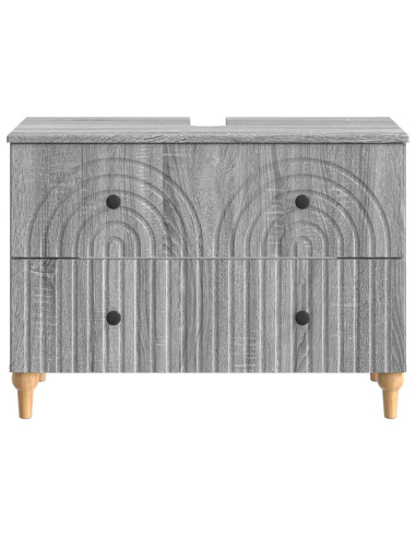 Armadio per Lavabo da Bagno ALKMAAR Sonoma grigio