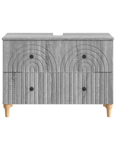 Armadio per Lavabo da Bagno ALKMAAR Sonoma grigio