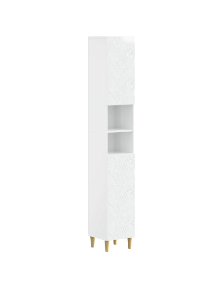 Set di Armadi da Bagno da 2 Pezzi DELFT Bianco Lucido