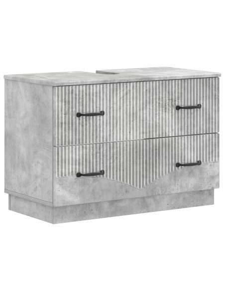Set di Armadi da Bagno da 2 Pezzi HOORN Grigio Cemento