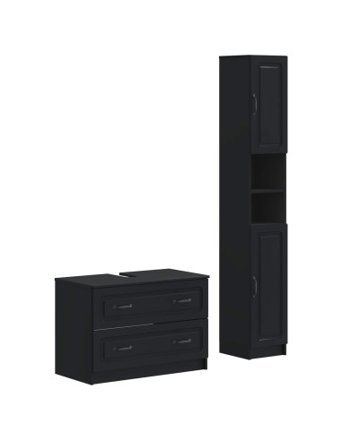 Set di Armadi da Bagno da 2 Pezzi UTRECHT Nero