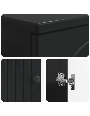 Set di Armadi da Bagno da 2 Pezzi ALKMAAR Nero