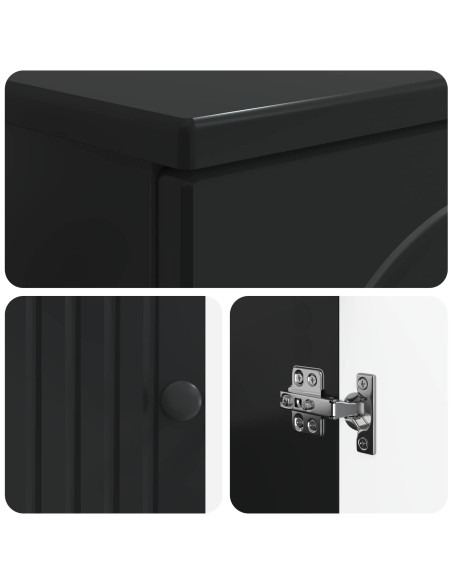 Set di Armadi da Bagno da 2 Pezzi ALKMAAR Nero