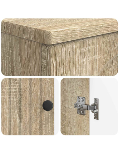 Set di Armadi da Bagno da 2 Pezzi ALKMAAR Rovere Sonoma