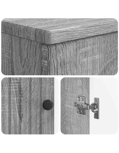 Set di Armadi da Bagno da 2 Pezzi ALKMAAR Sonoma grigio