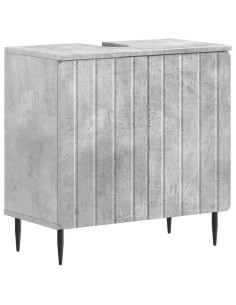 Set di Armadi da Bagno da 2 Pezzi ZWOLLE Grigio Cemento 2