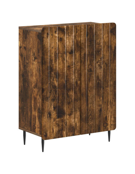 Set di Armadi da Bagno da 2 Pezzi ZWOLLE Rovere Fumo