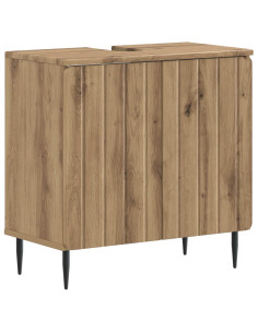 Set di Armadi da Bagno da 2 Pezzi ZWOLLE Rovere Artigianale 2