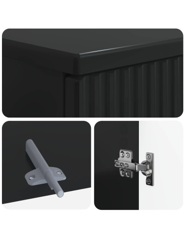 Set di Armadi da Bagno da 2 Pezzi ARNHEM Nero