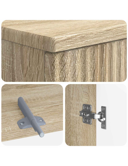 Set di Armadi da Bagno da 2 Pezzi ARNHEM Rovere Sonoma