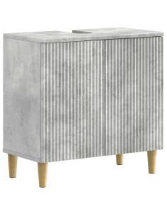 Set di Armadi da Bagno da 2 Pezzi ARNHEM Grigio Cemento 2