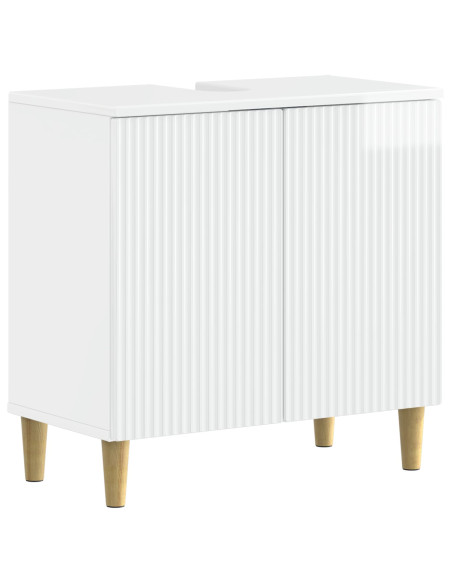 Set di Armadi da Bagno da 2 Pezzi ARNHEM Bianco Lucido