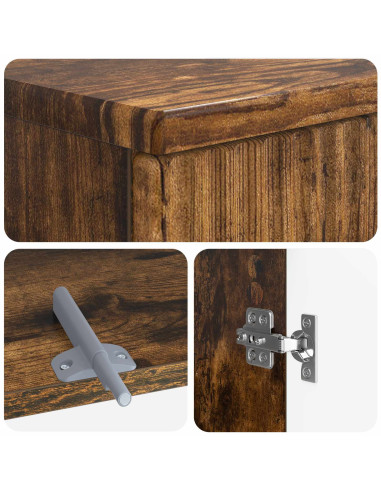 Set di Armadi da Bagno da 2 Pezzi ARNHEM Rovere Fumo