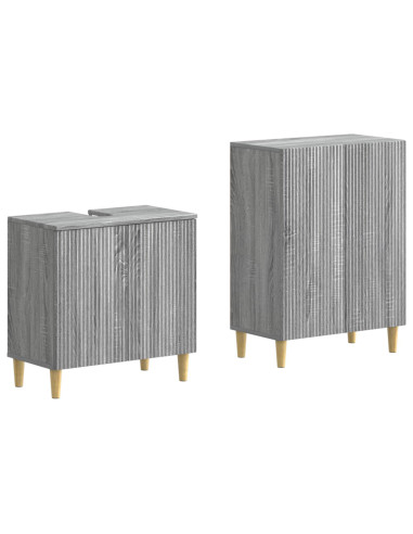 Set di Armadi da Bagno da 2 Pezzi ARNHEM Sonoma grigio
