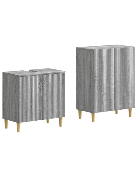 Set di Armadi da Bagno da 2 Pezzi ARNHEM Sonoma grigio