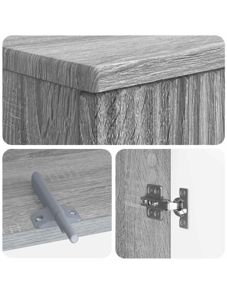 Set di Armadi da Bagno da 2 Pezzi ARNHEM Sonoma grigio