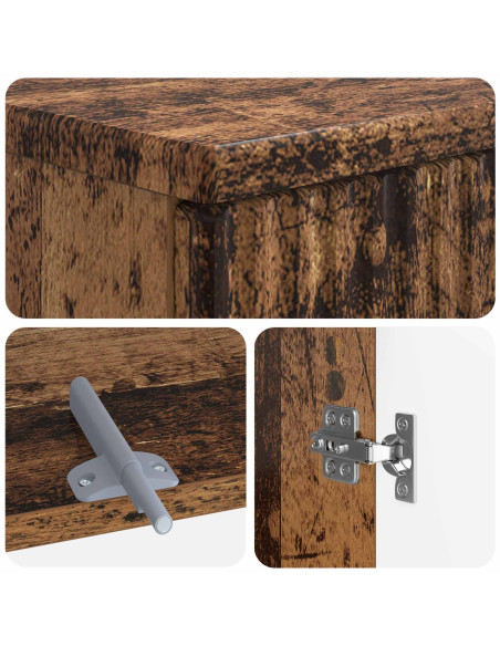 Set di Armadi da Bagno da 2 Pezzi ARNHEM Legno antico