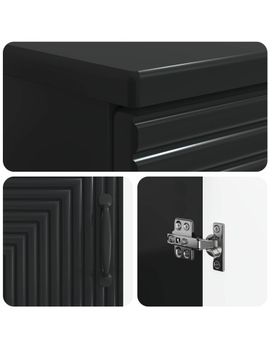 Set di Armadi da Bagno da 2 Pezzi HAARLEM Nero