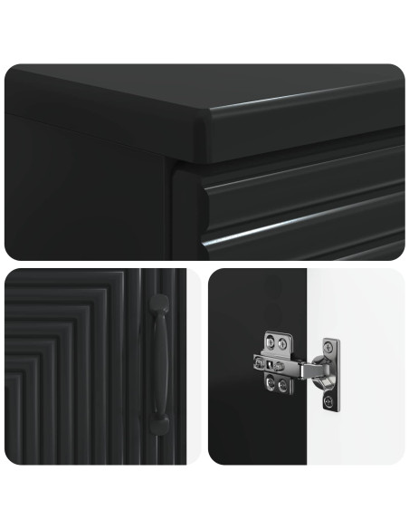Set di Armadi da Bagno da 2 Pezzi HAARLEM Nero