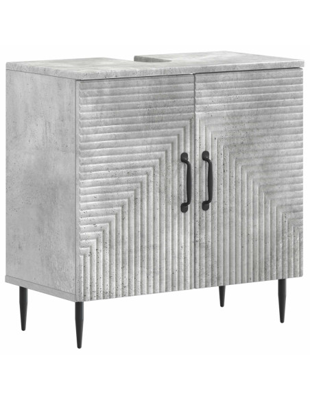 Set di Armadi da Bagno da 2 Pezzi HAARLEM Grigio Cemento