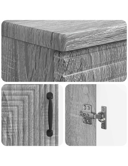 Set di Armadi da Bagno da 2 Pezzi HAARLEM Sonoma grigio