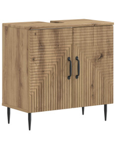 Set di Armadi da Bagno da 2 Pezzi HAARLEM Rovere Artigianale 2