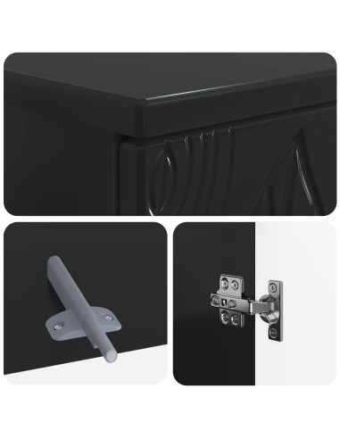 Set di Armadi da Bagno da 2 Pezzi DELFT Nero