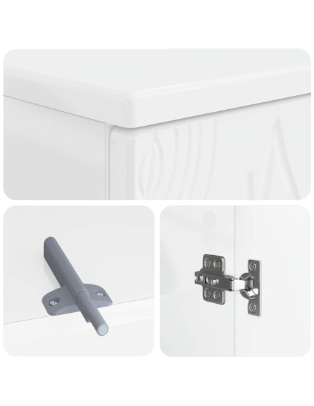 Set di Armadi da Bagno da 2 Pezzi DELFT Bianco Lucido